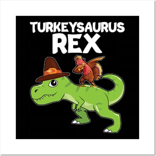 Turkeysaurus Rex Dabbing Turkey Crew Funny Turkey Lovers Posters and Art